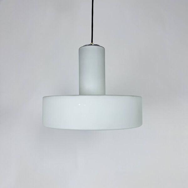Suspension vintage scandinave en verre, 1960s