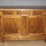 Empire chest of drawers with half columns in walnut 19th century
