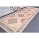 Vintage Turkish Oushak handmade wool cotton orange runner 142x380