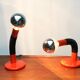 Vintage Italian table lamps Space Age by Bellini for Targetti, 1970s.