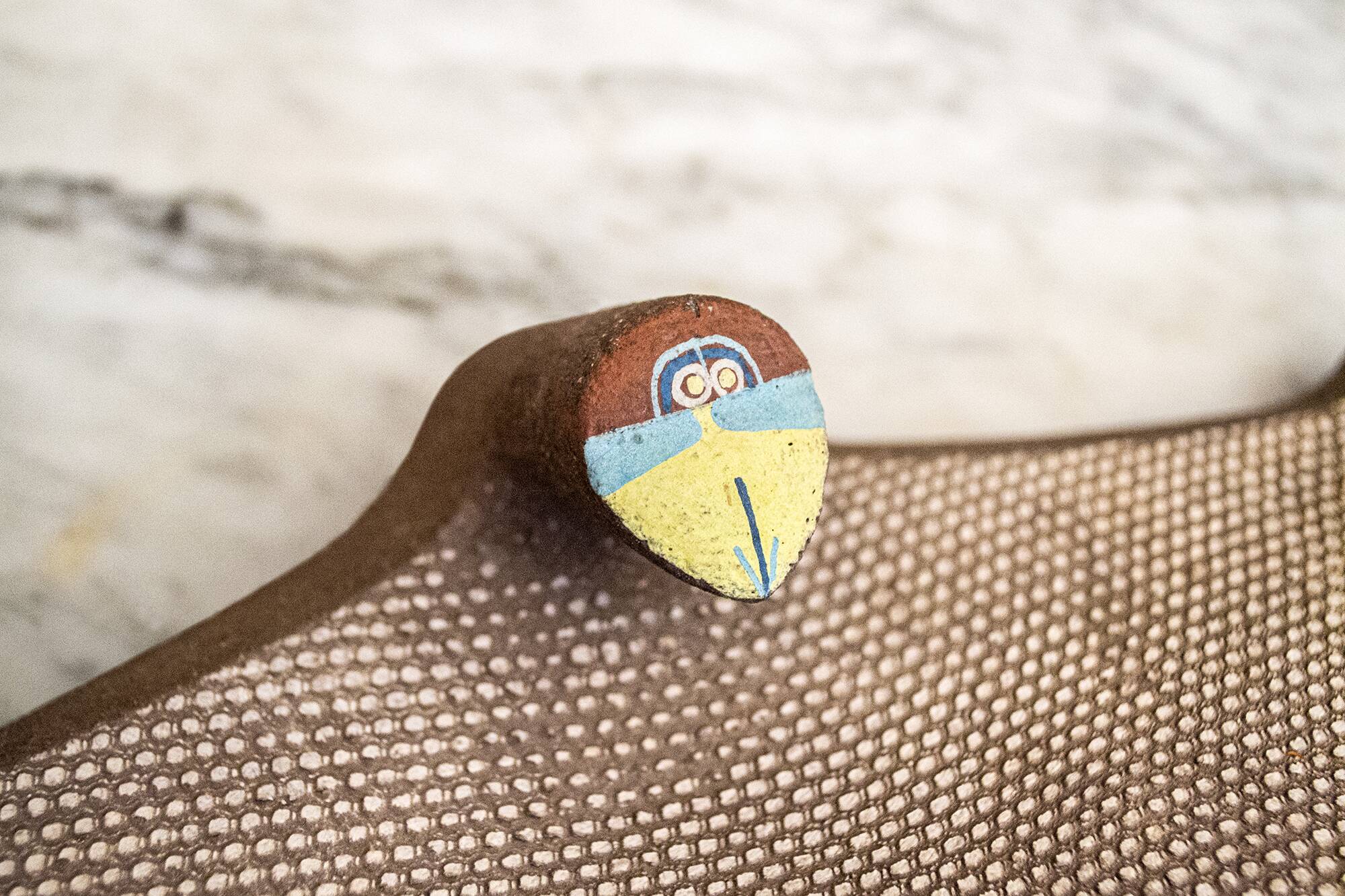 Sculpture en terre cuite peinte de Fior Candido, années 1980