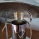 Bauhaus style chrome-plated metal mushroom bedside lamp