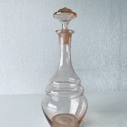 Pink glass decanter