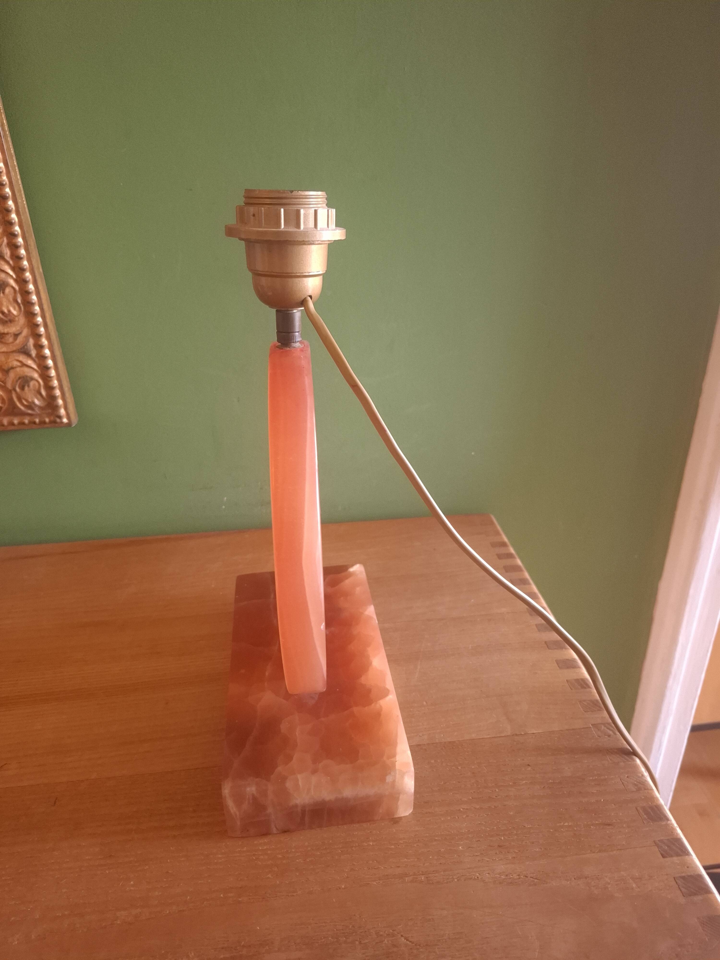 Pied de lampe en onyx, années 80