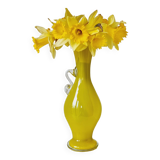 Petit vase verre soufflé jaune