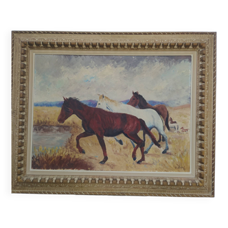 Tableau Chevaux en Camargue