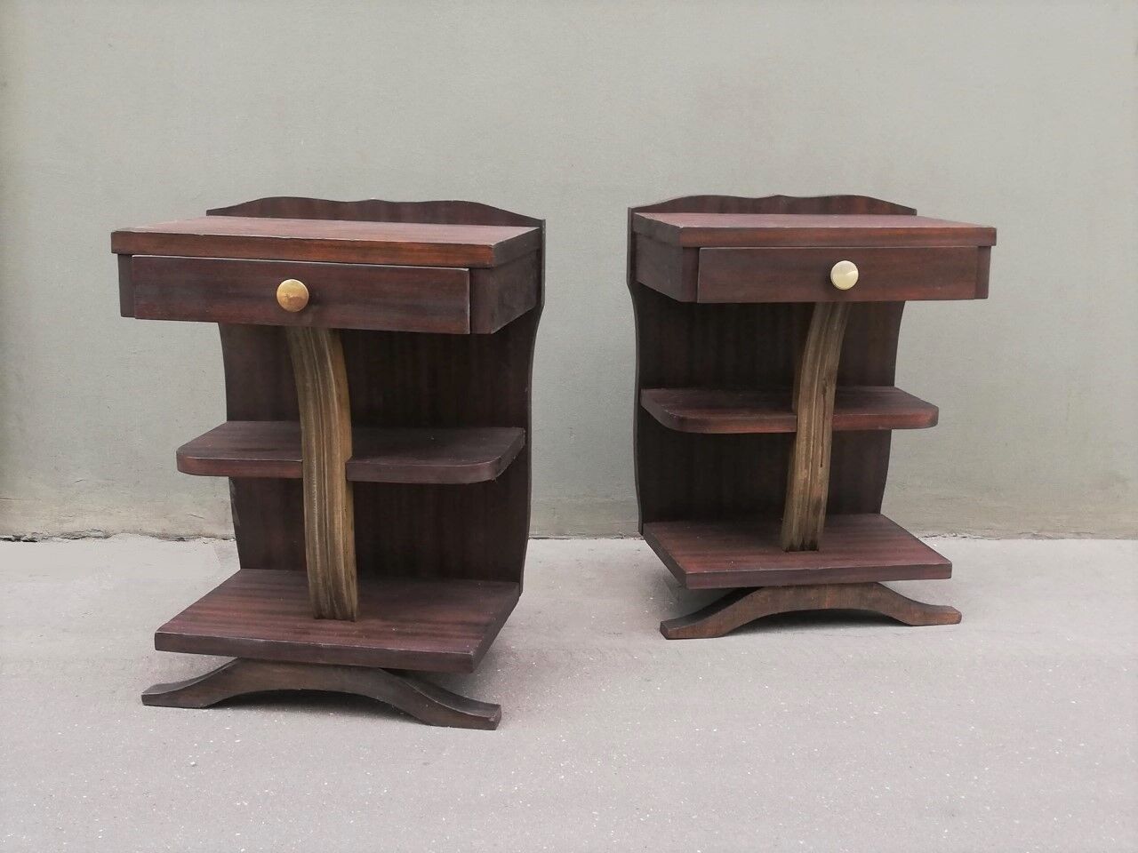 Pair of Art Deco bedside tables 1930s