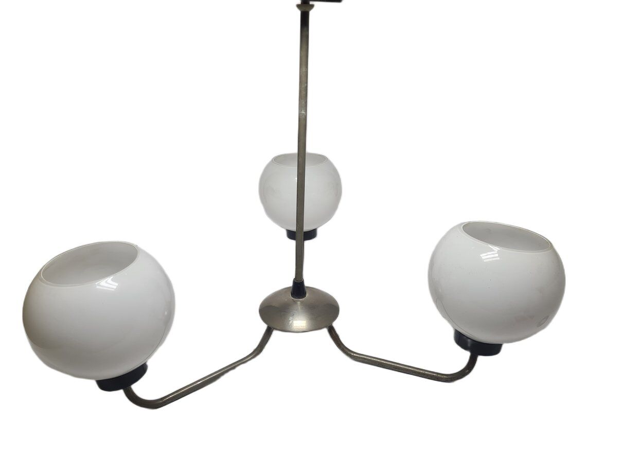 Art Deco glass chandelier, Poland, 1970s