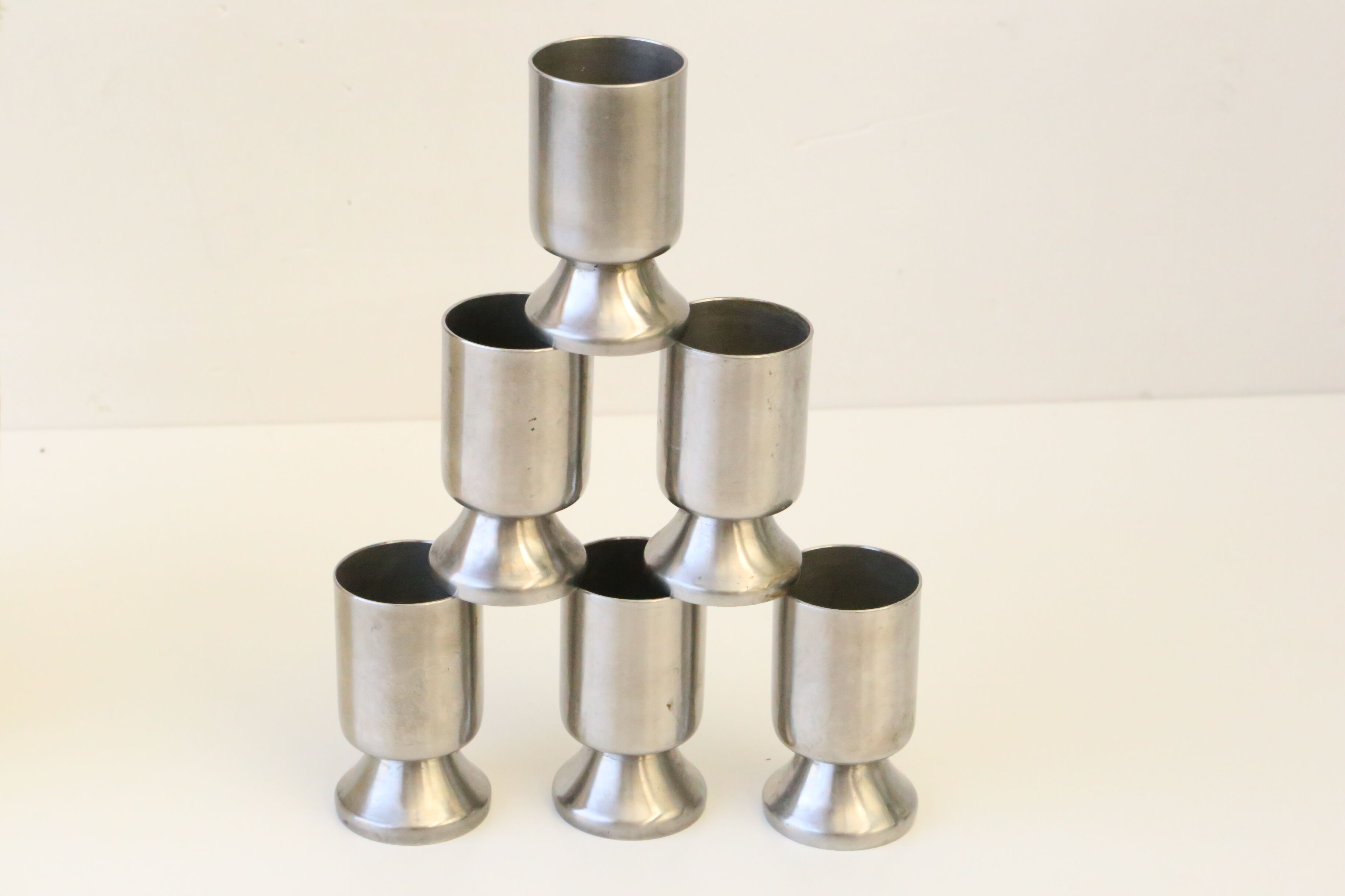 X6 stainless steel liqueur glasses
