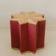 Petite table d’appoint en forme d’étoile en rotin couleur rose