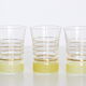 Set of 4 vintage glasses, yellow and gold granita, vintage, authentic, 50s
