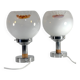 Paire de lampes de table grands globes Murano 70’