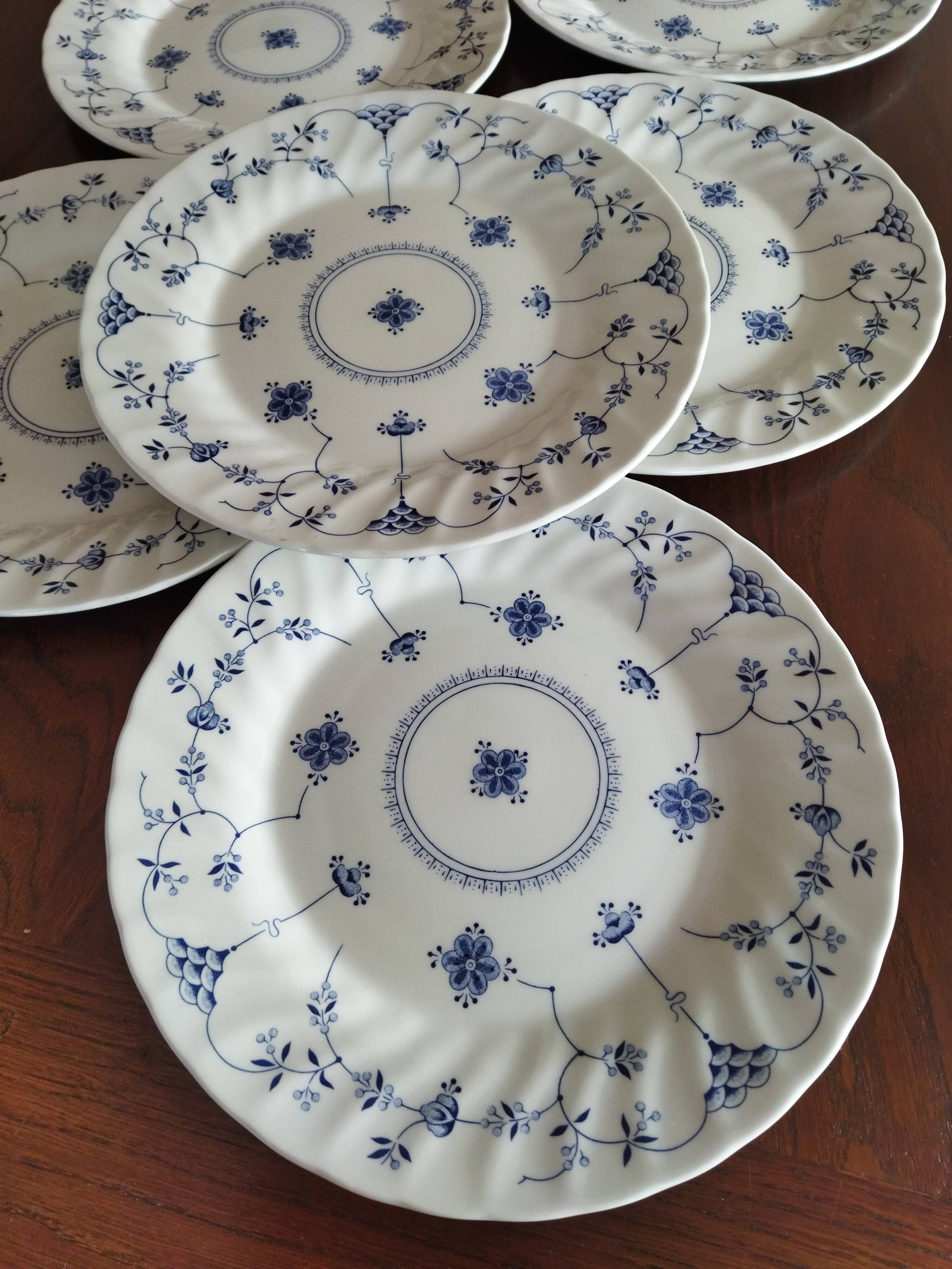 6 English dinner plates, Scandinavian decor
