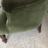 Toad armchair in green velvet
