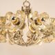 Large chrome glass and crystal pendant by Sische, Germany, 1970s.
