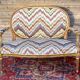 Louis XVI-style carved and lase-style wooden bench