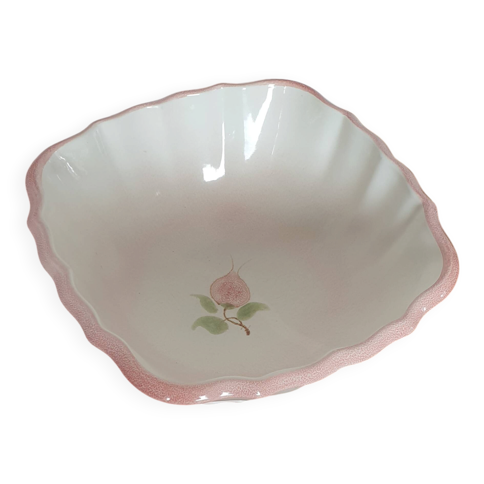 Fruit bowl (or salad bowl) in faience from salins les bains