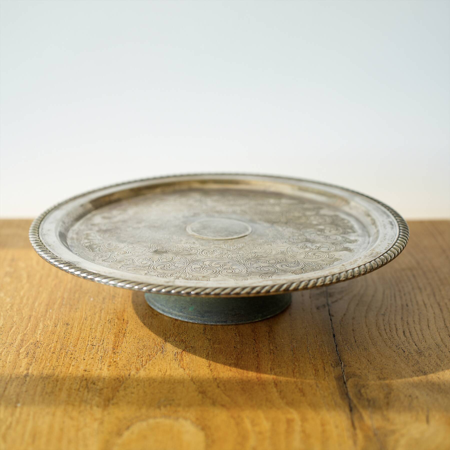 Silver cake stand