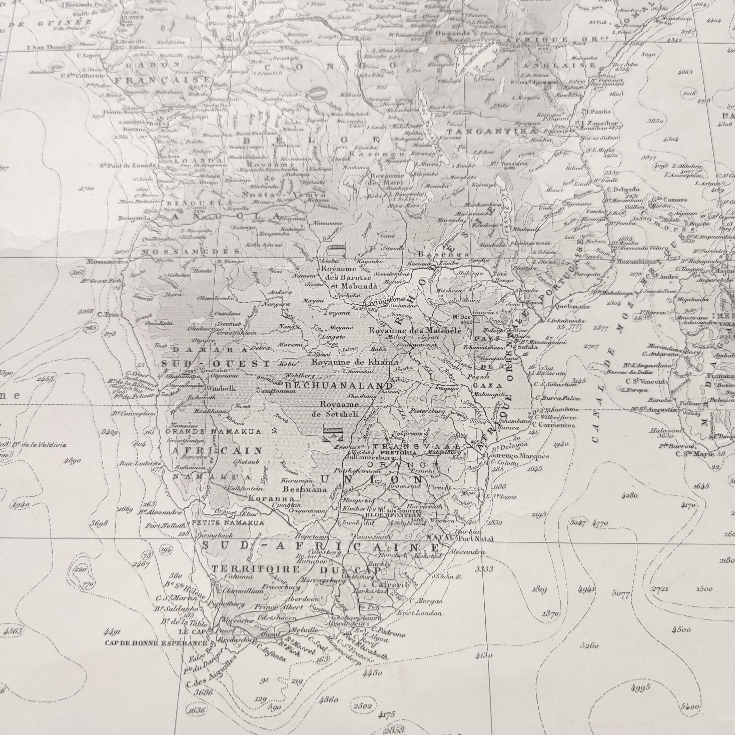 Carte de l'Europe Afrique et Asie 1939