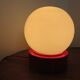 Plastic lamp red opaline ball white 80s 90 era Memphis