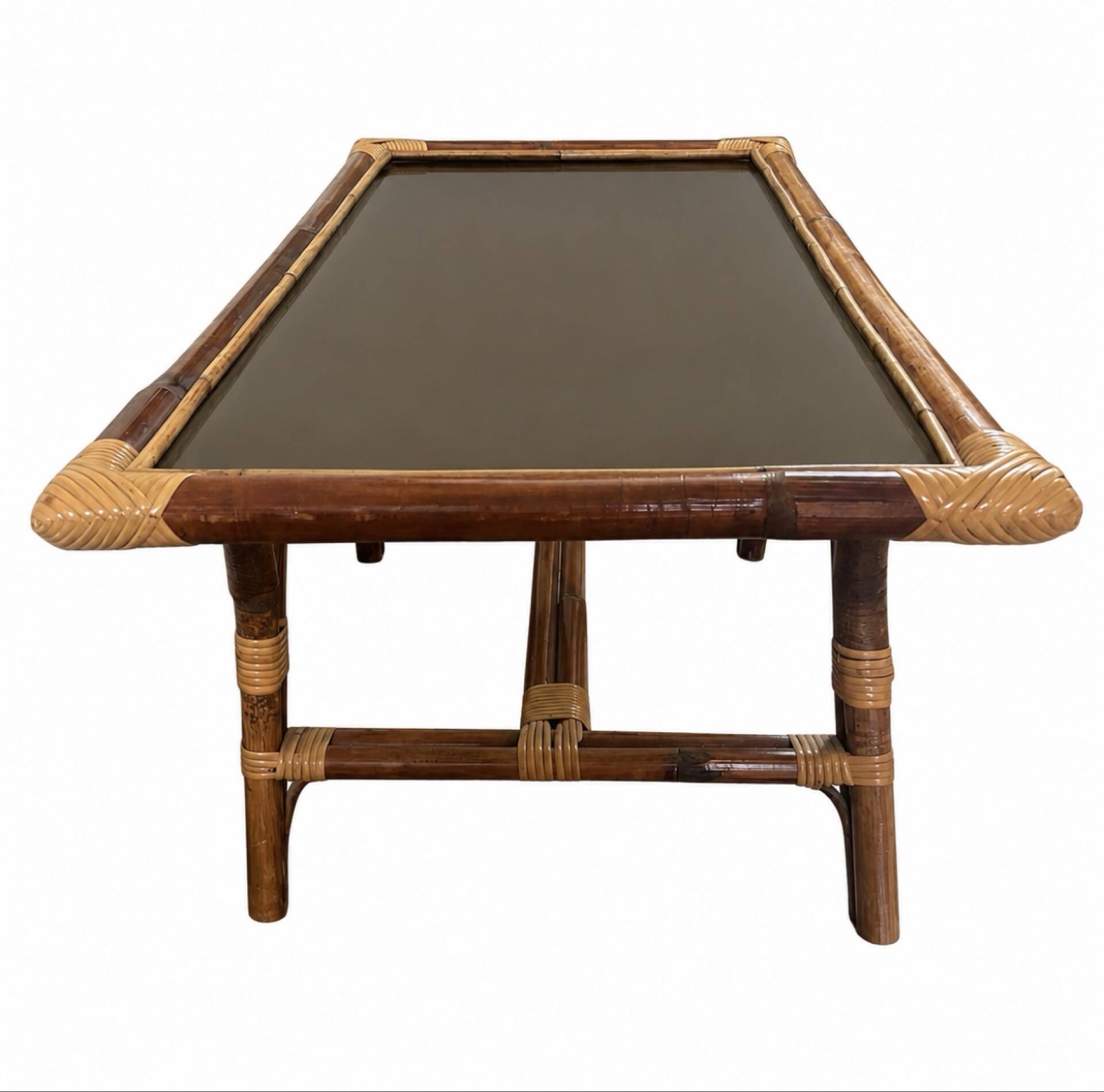 Bamboo and rattan coffee table
