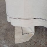 Pure linen canvas sheet/tablecloth/curtain "Blue flower"