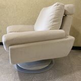 Fauteuil design alcantara pivotant