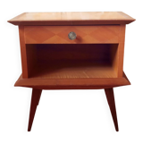 Bedside table with compass feet, 1950s