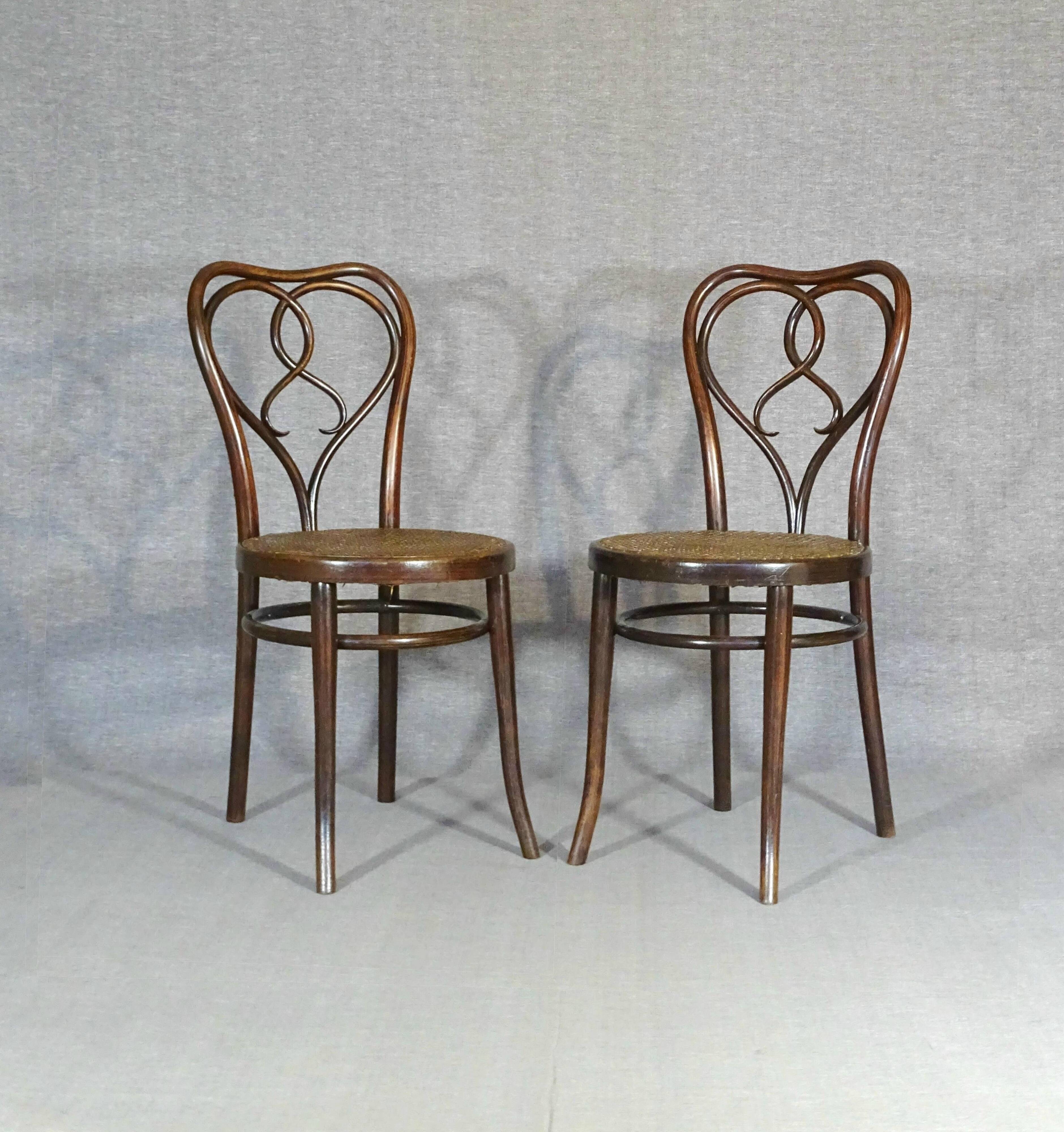 Set de six chaises Thonet N°561- Art nouveau - dining chairs , 1925