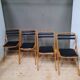 4 folding chairs metal and skai