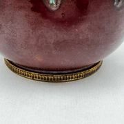 Vase CAB (Ceramics of Art from Bordeaux), turquoise green and red glaze.