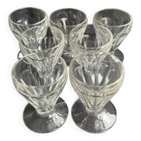 7 verres à porto cristal taillé