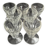 7 port glasses cut crystal