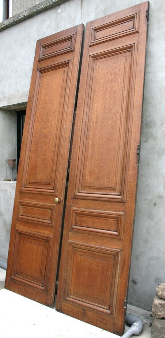 Double porte ancienne en chêne 2,89 m