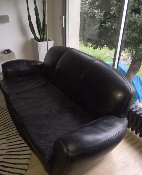 Canape Leather type Pullman 1940 3 places