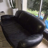 Canape Leather type Pullman 1940 3 places