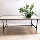 Modernist glass and brass coffee table, 1960