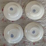 Set of 4 Hippolyte Boulenger ironstone soup plates