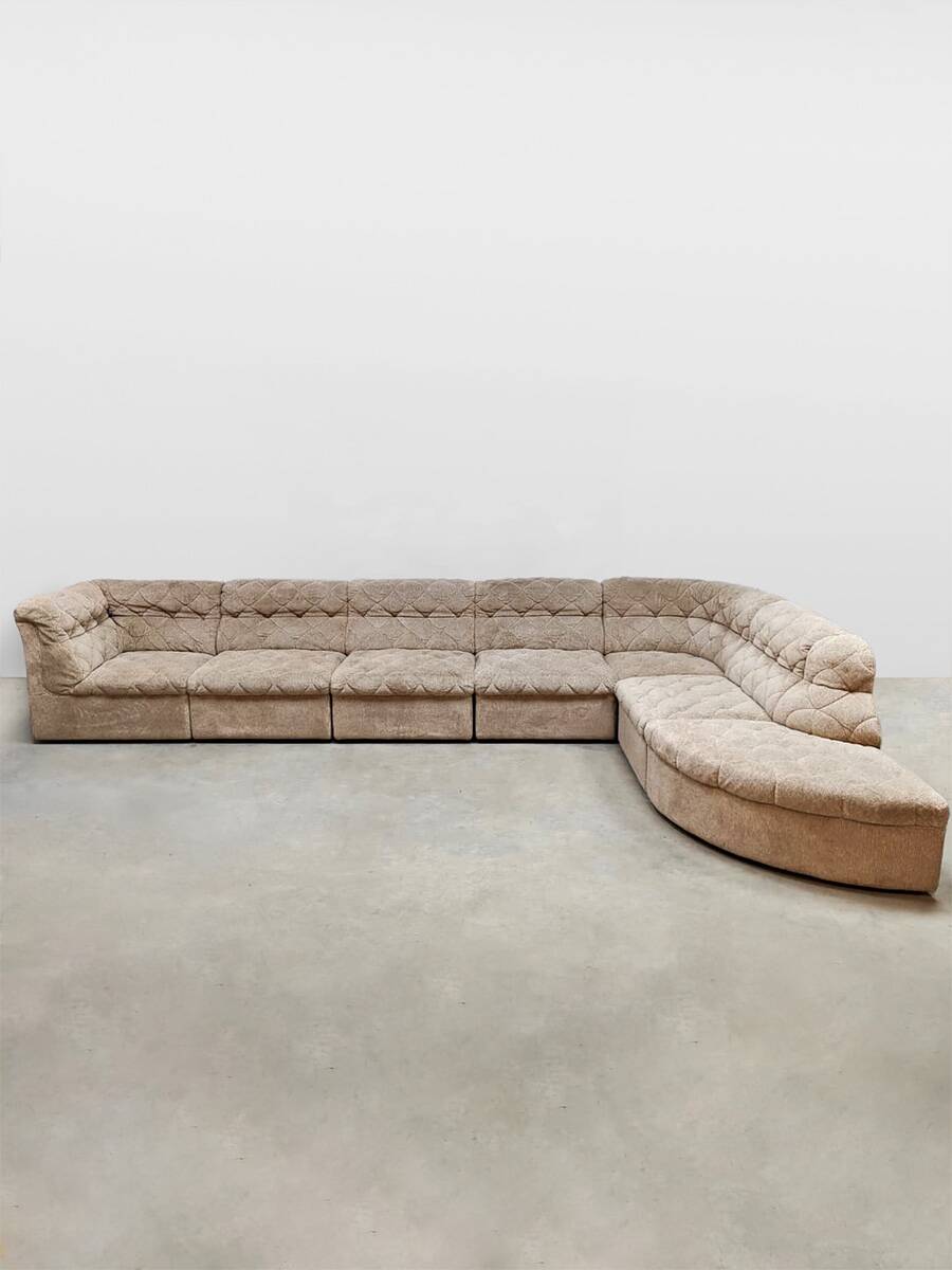 Vintage modular sectional sofa Laauser 'Ivory beige'