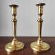 Paire de bougeoirs vintage en laiton massif