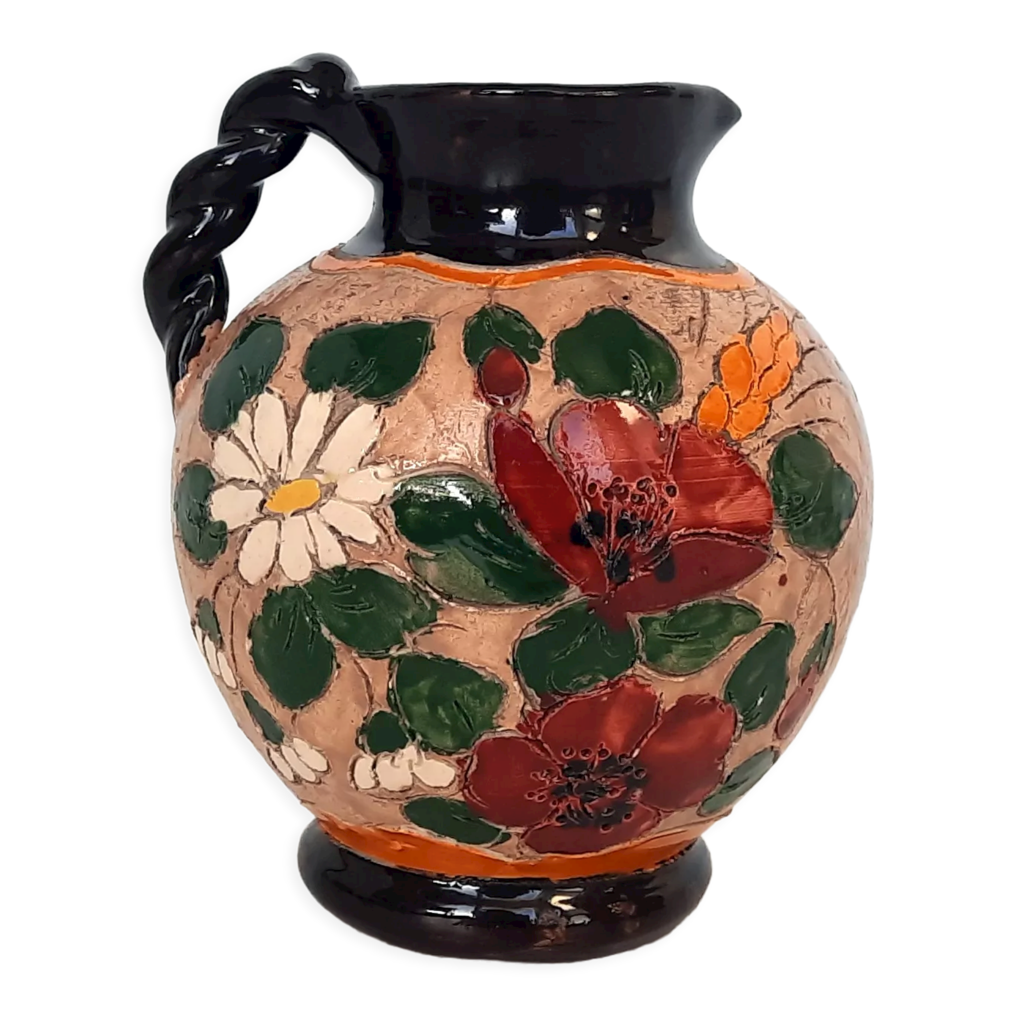 Vallauris ceramic vase signed Jérôme Massier