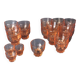 Lot de 27 Verres rosaline Art Déco