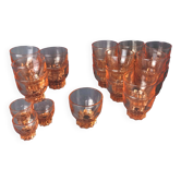 Set of 27 Art Deco Rosaline Glasses