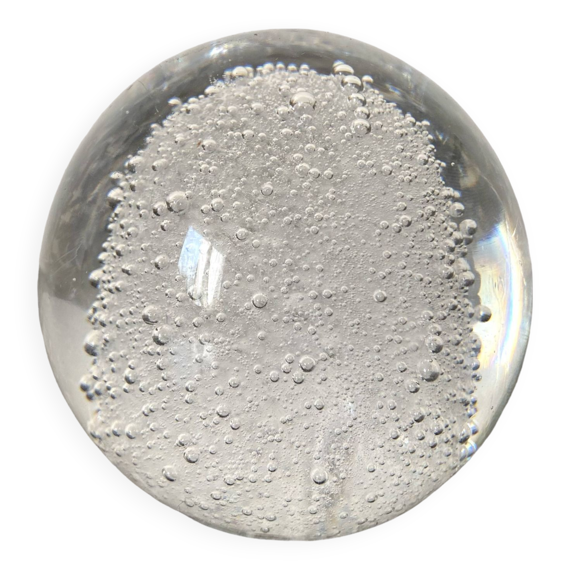 Boule de sulfure, presse papier verre de Murano