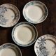 6 Terre de Fer blue Marcel Alésia Exotic Longchamp plates