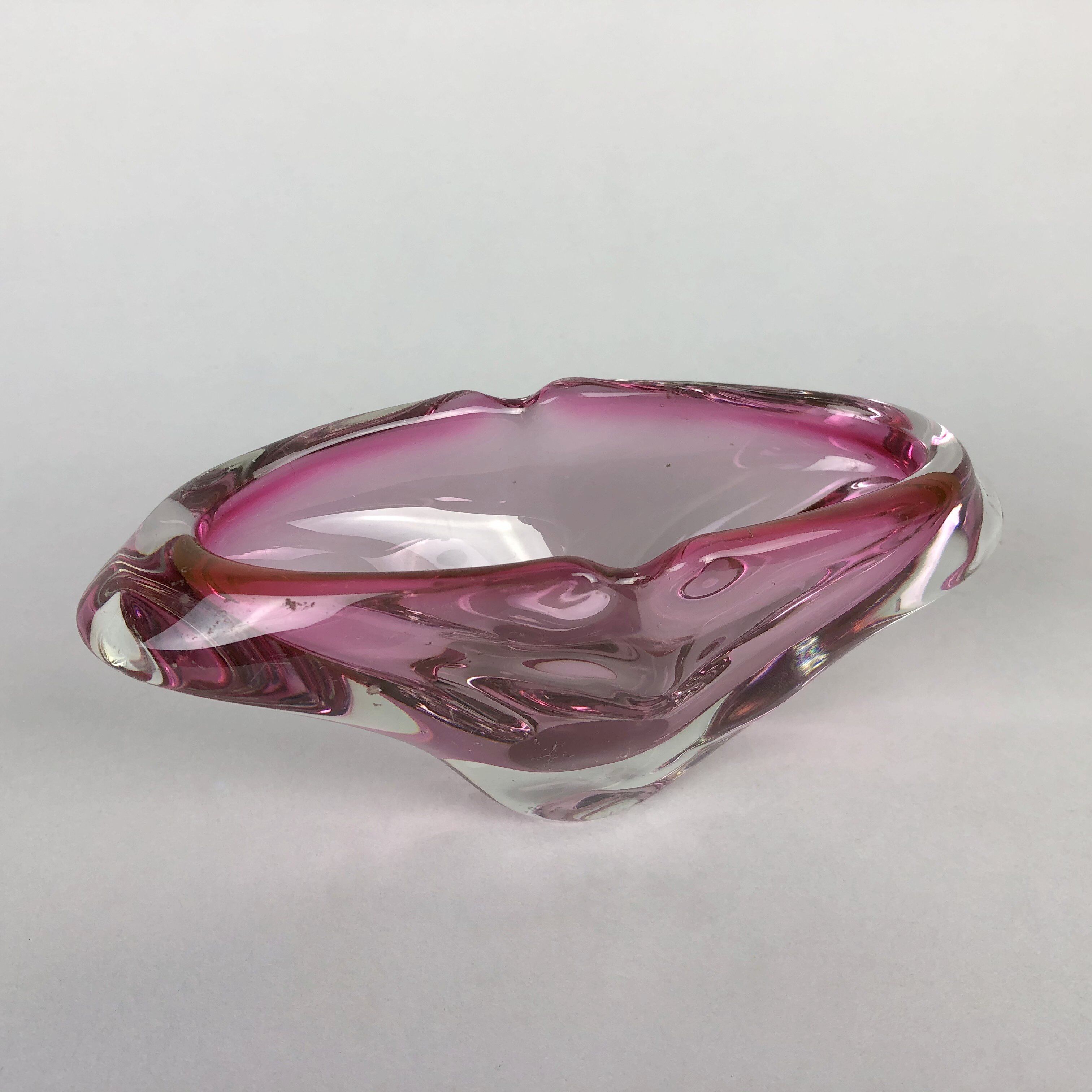 Vintage Art Glass Ashtray from Czechoslovakia, 1960's