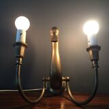 Pair d swans solid brass wall light