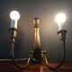 Pair d swans solid brass wall light