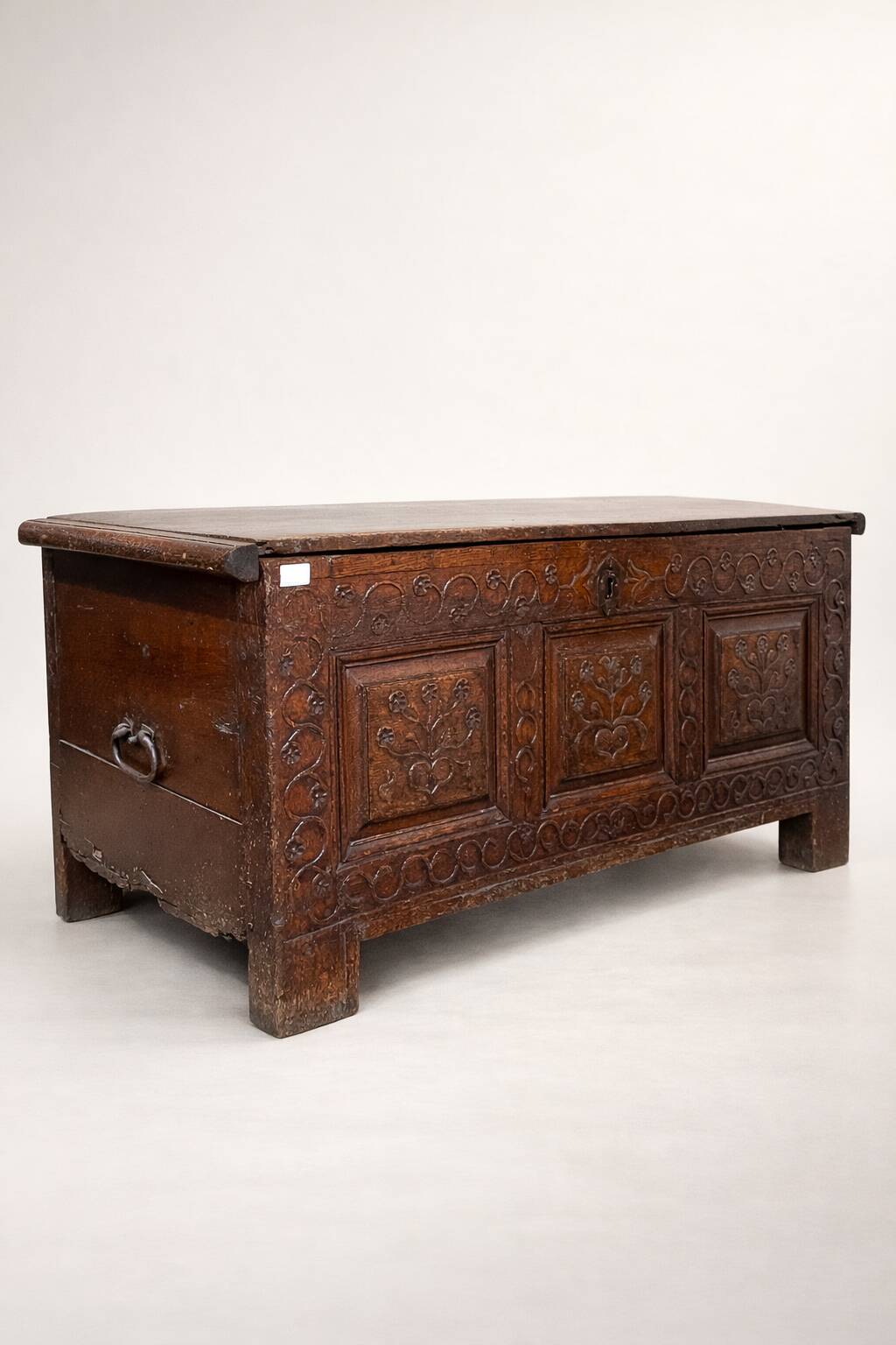 Antique oak wooden chest