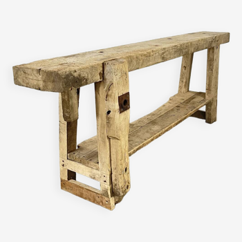 Primitive beech workbench from the 1900s